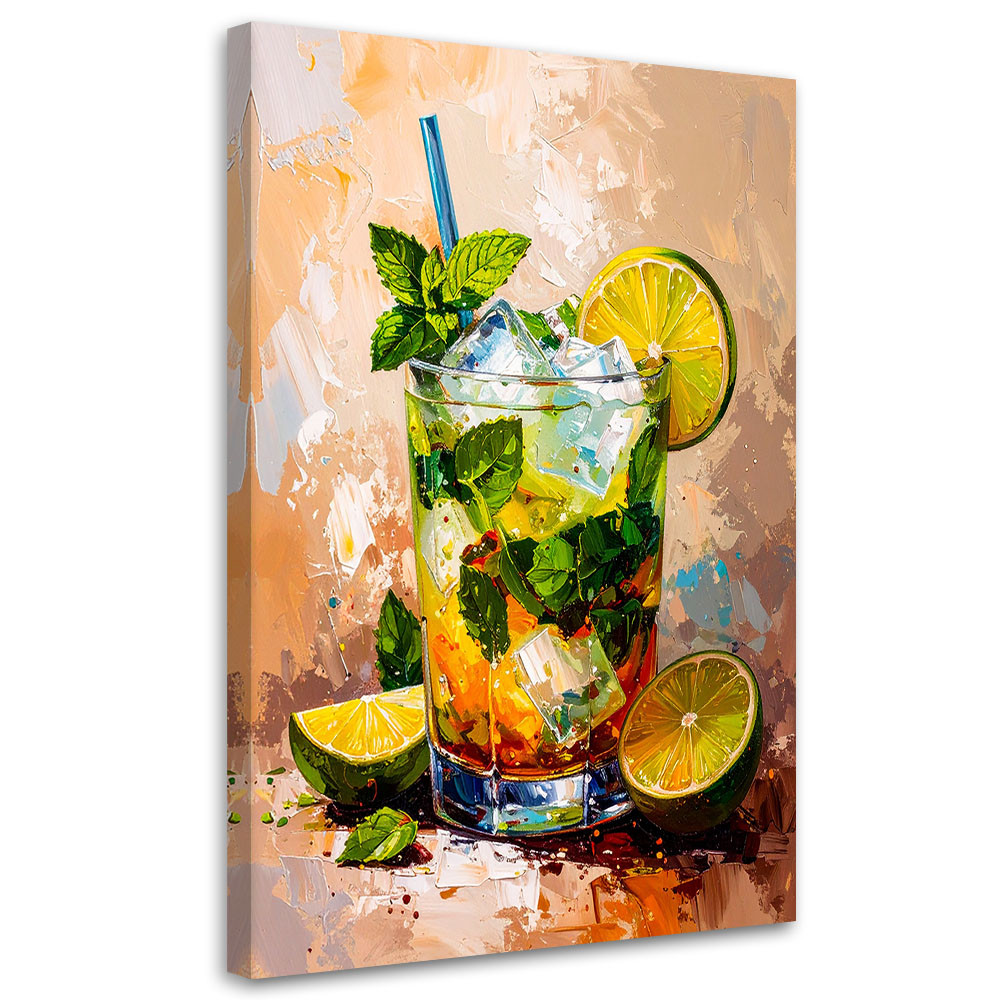 Obraz do kuchni baru jadalni, Mojito Coctail Drink 20x30