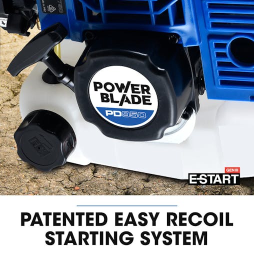 NNEMB PD950 52cc 2-Stroke Petrol Post Hole Digger, w/ 3 Auger bits, 600mm Extension Shaft