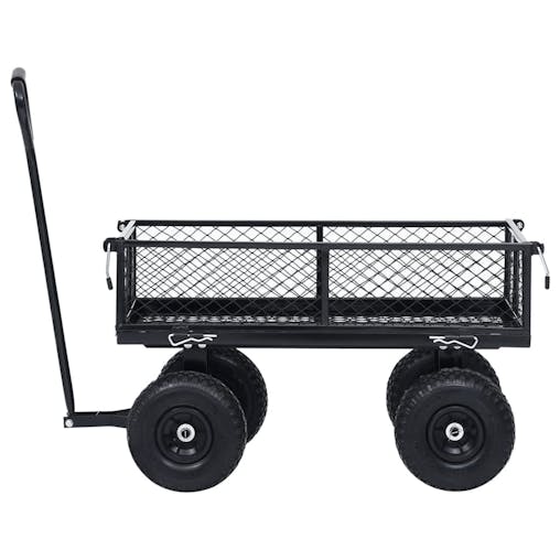 NNEVL Garden Hand Trolley Black 250 kg