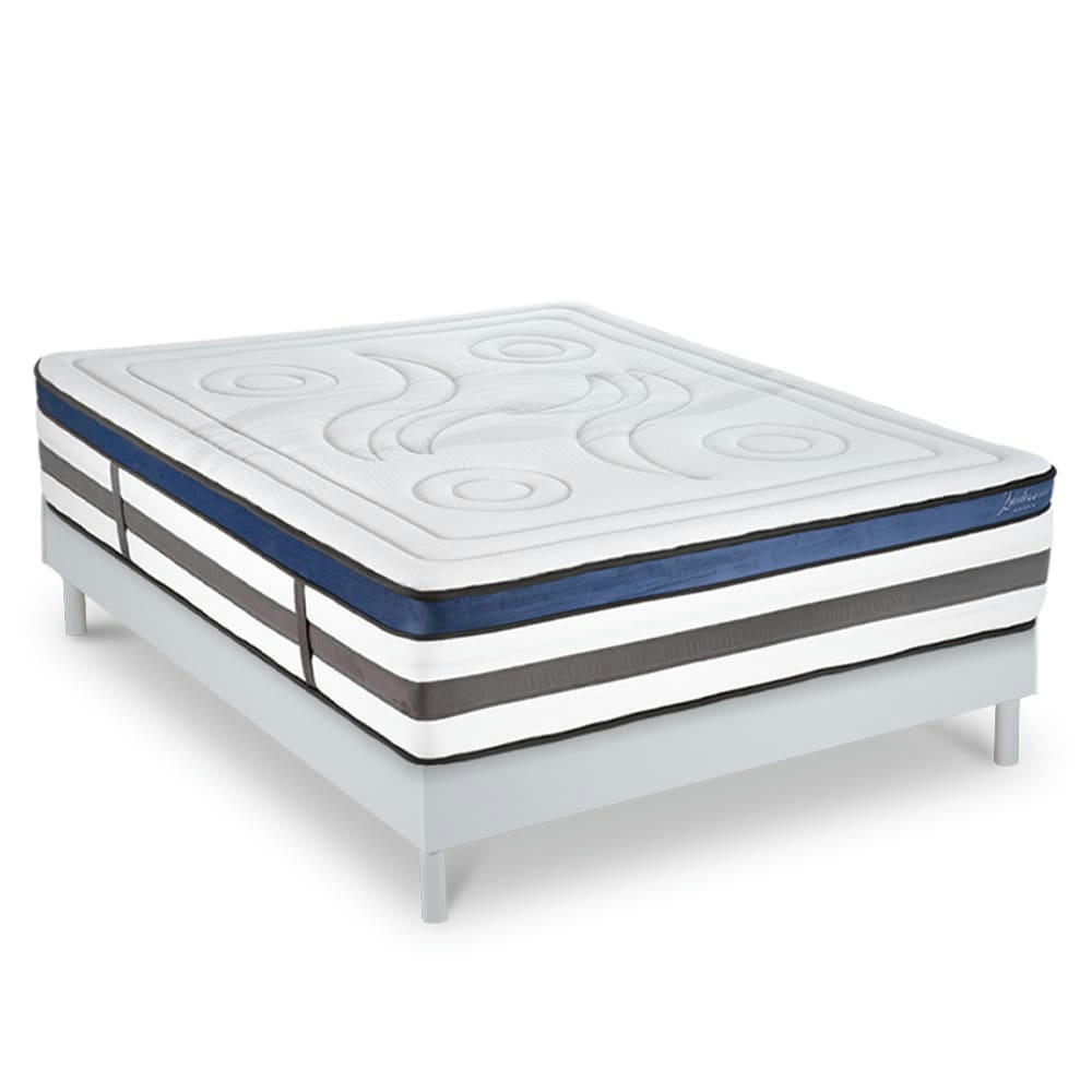 QUINTESSENCE - Ensemble Matelas à Mémoire de forme h30cm et sommier bois 180x200