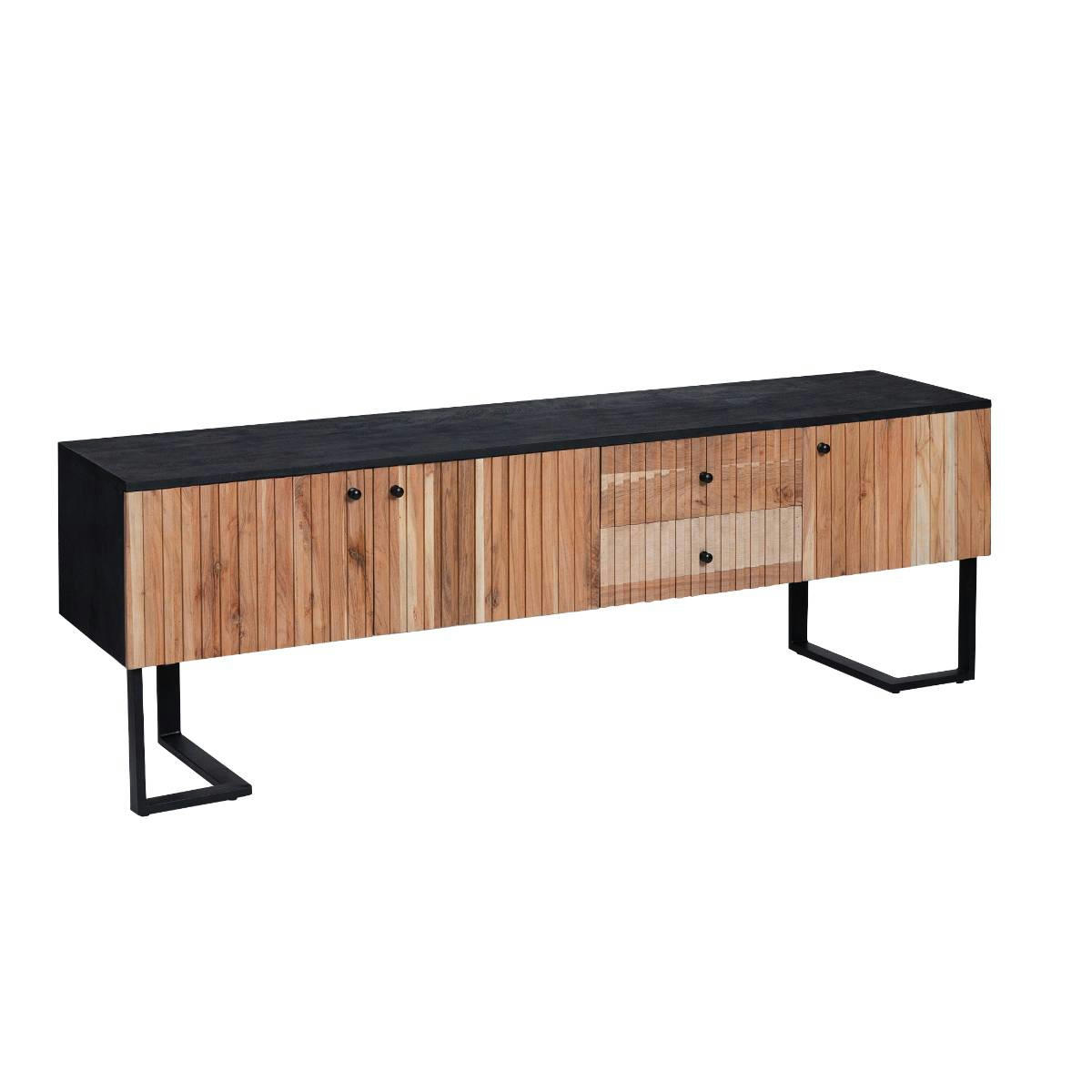 PIPPA - Meuble TV en bois marron 170 cm