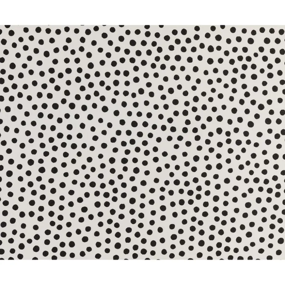 Kwantum Vliesbehang | Behang Polka Zwart Wit