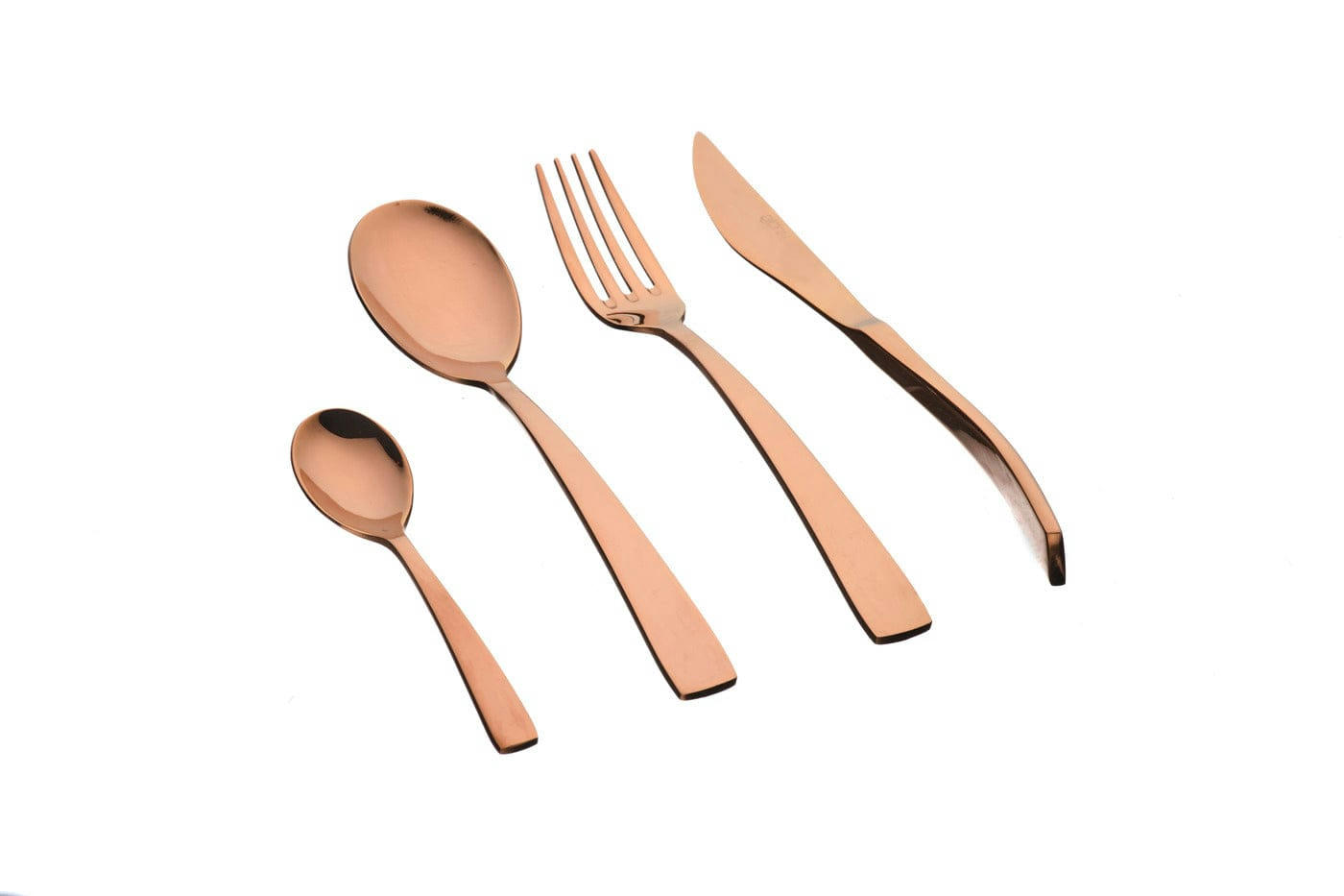 NUDE - Lot de 24 couverts de table en inox cuivre