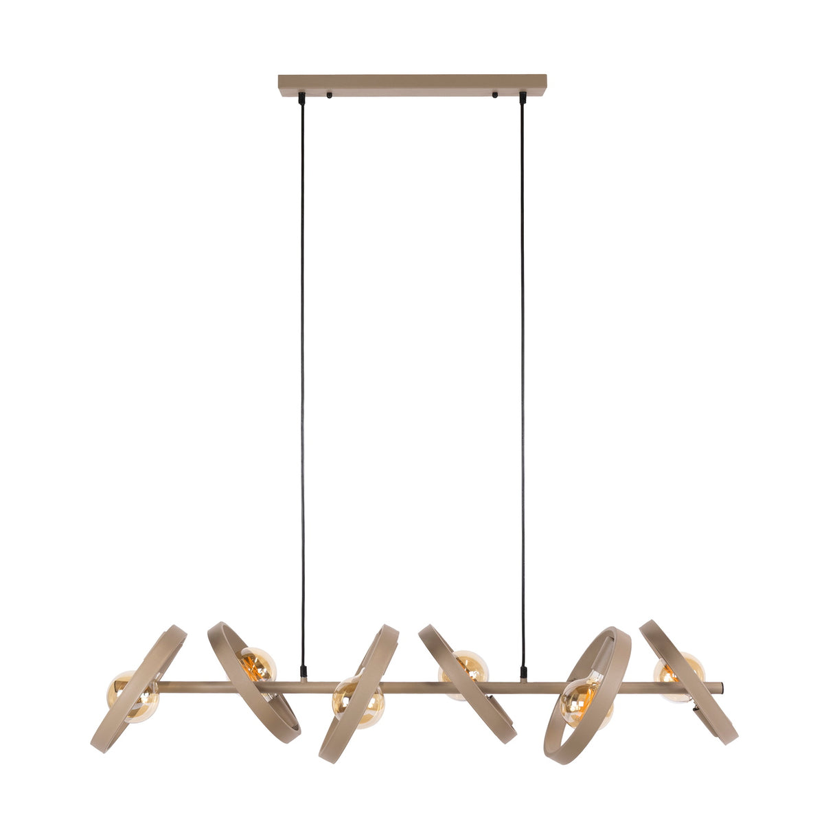 Giga Living Hanglamp Hover - Beige Metaal - 120x40x150cm