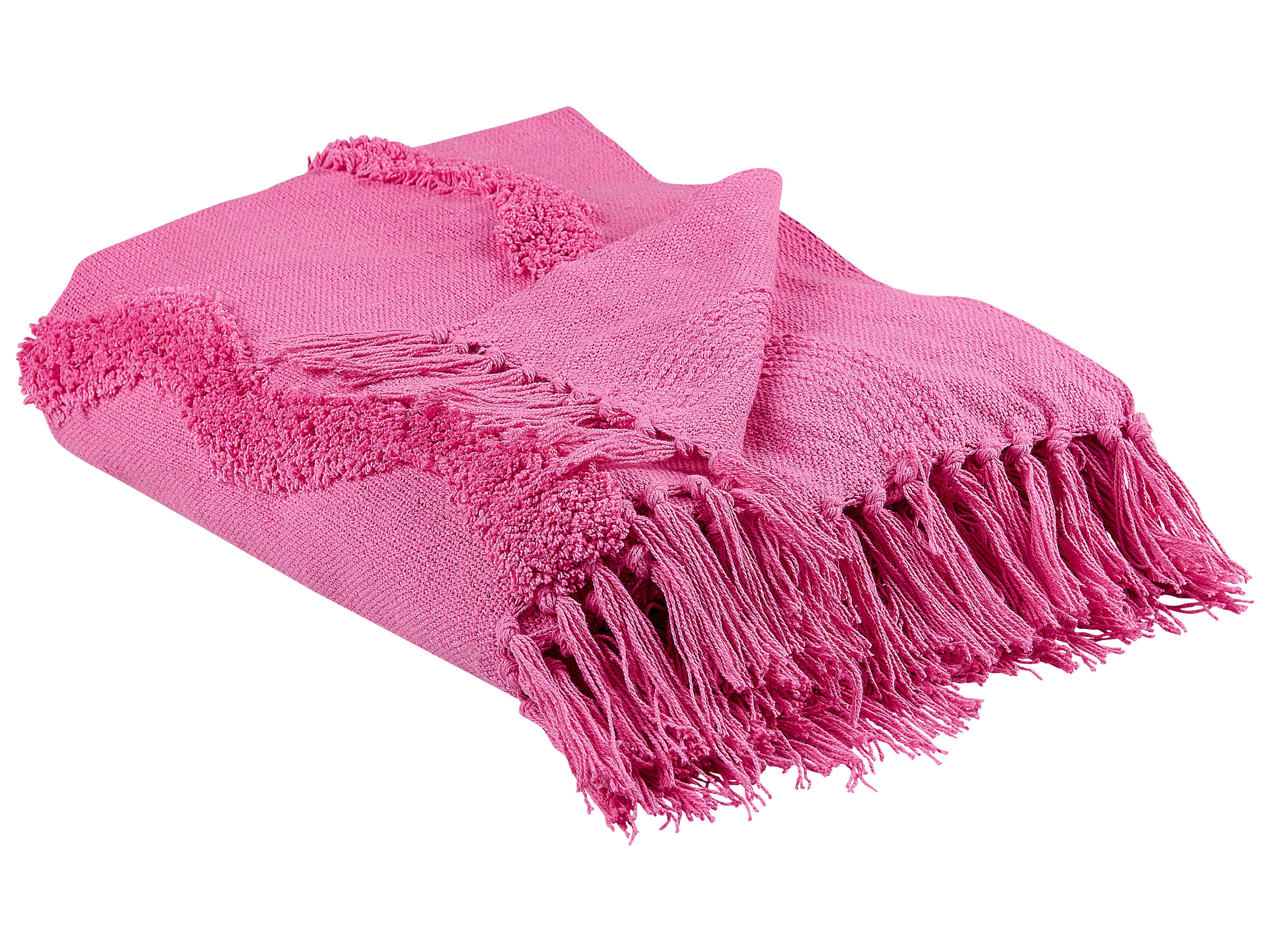 Blanket KHARI Cotton 125 x 150 cm Pink