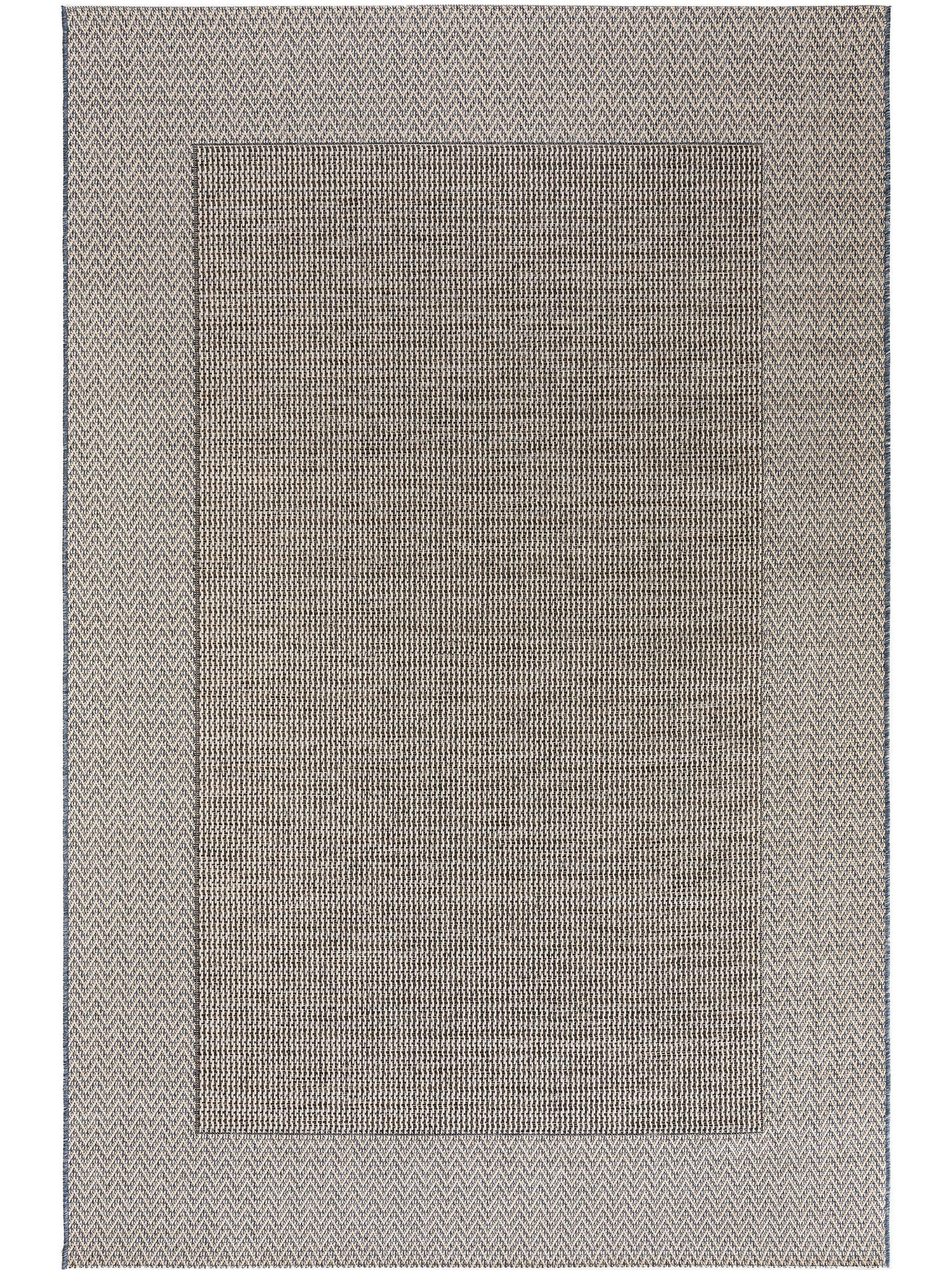 RIVER - Tapis d'extérieur & intérieur beige/bleu 133x190