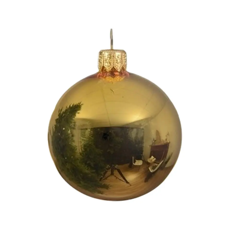 Decoris kerstballen - 6x - goud - D8 cm - glas