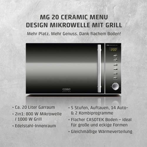MG 20 Ceramic menu