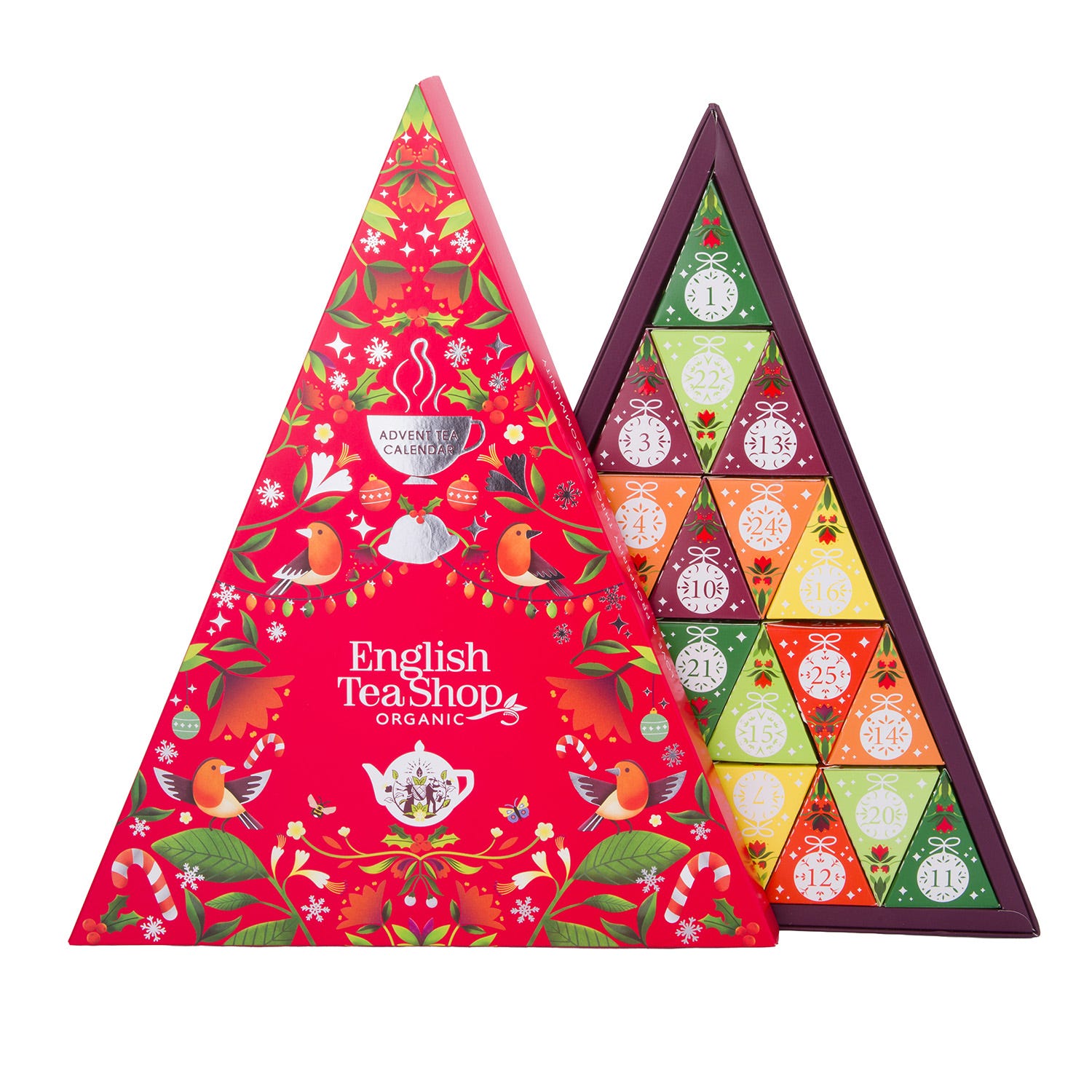 Calendario avvento tè 24 filtri piramide