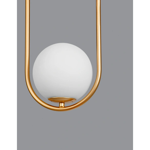 Pendelleuchte »Obitar «, LED, 1-flammig, goldfarben/weiß