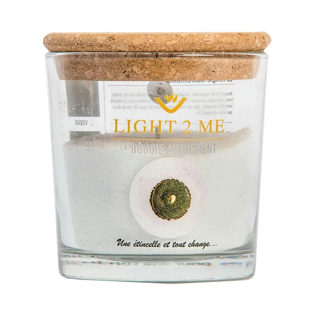 - Bougie en poudre 250 grs la bougie autrement vert pailleté