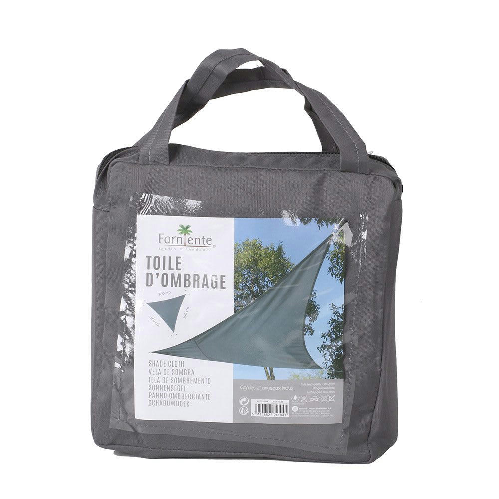 - Voile d'ombrage anthracite 3,6x3,6x3,6m