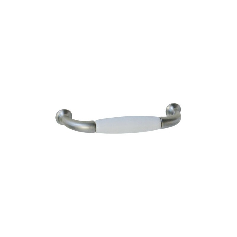 Poignée en porcelaine blanche 96 mm LINEA BERTOMANI