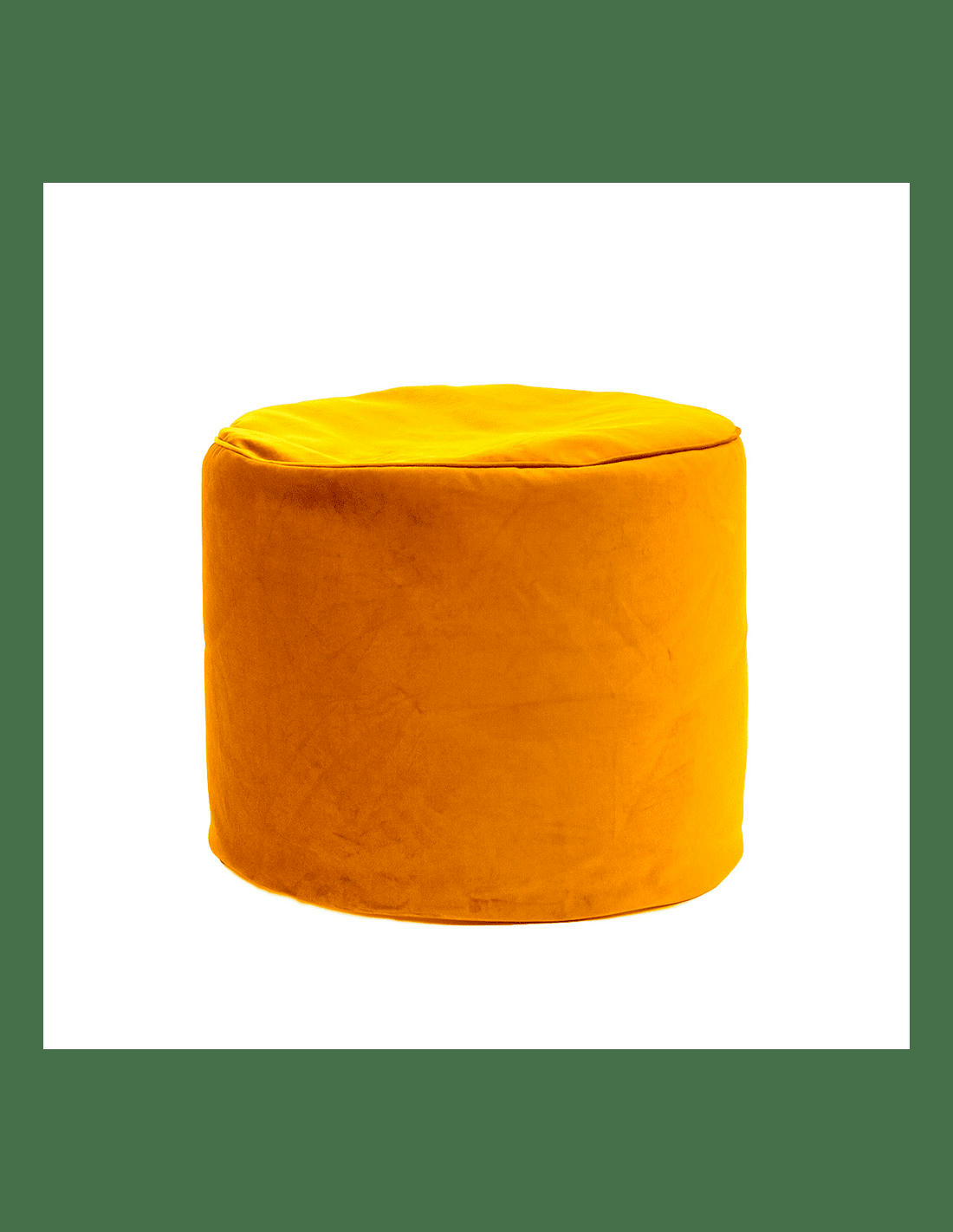 JUMBO VELVET - Pouf rond d'intérieur en velours curry