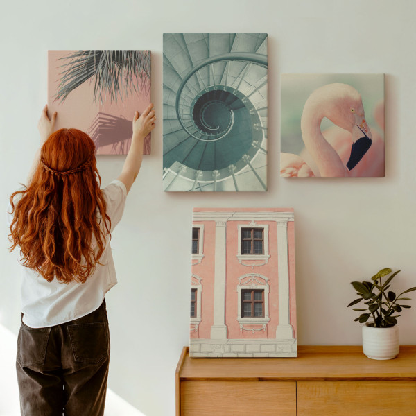 Obraz canvas 4 częściowy Architektura pastel |40x40, 40x60| Wallfluent