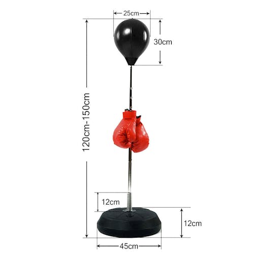 Free-Standing Boxing Set: PU Punching Ball & Boxing Gloves