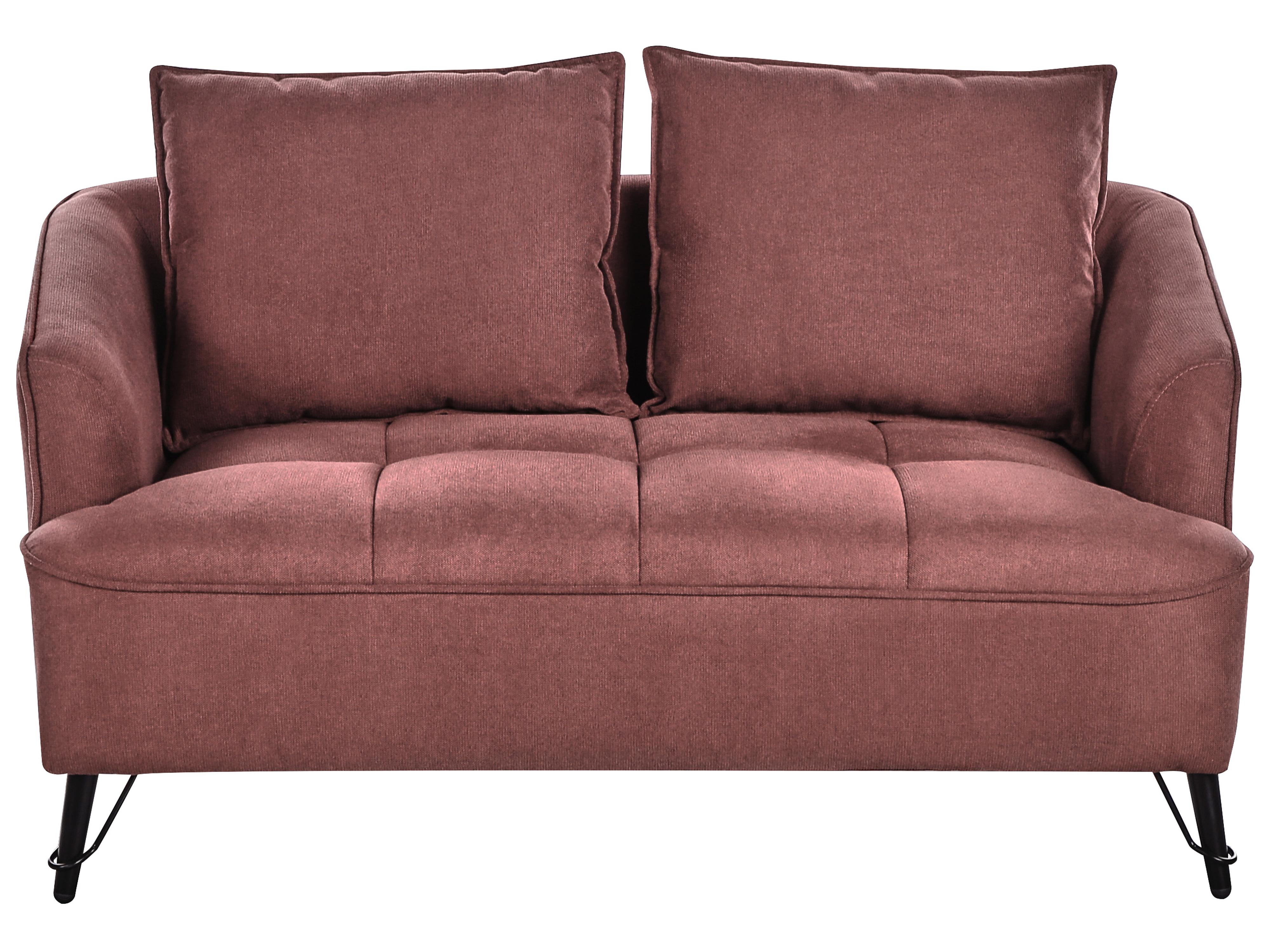 Sofa 2 Seater HOBRO Fabric Burgundy