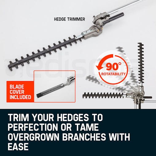 NNEMB 62CC Long Reach Pole Chainsaw Hedge Trimmer Pruner Chain Saw Cutter Multi Tool