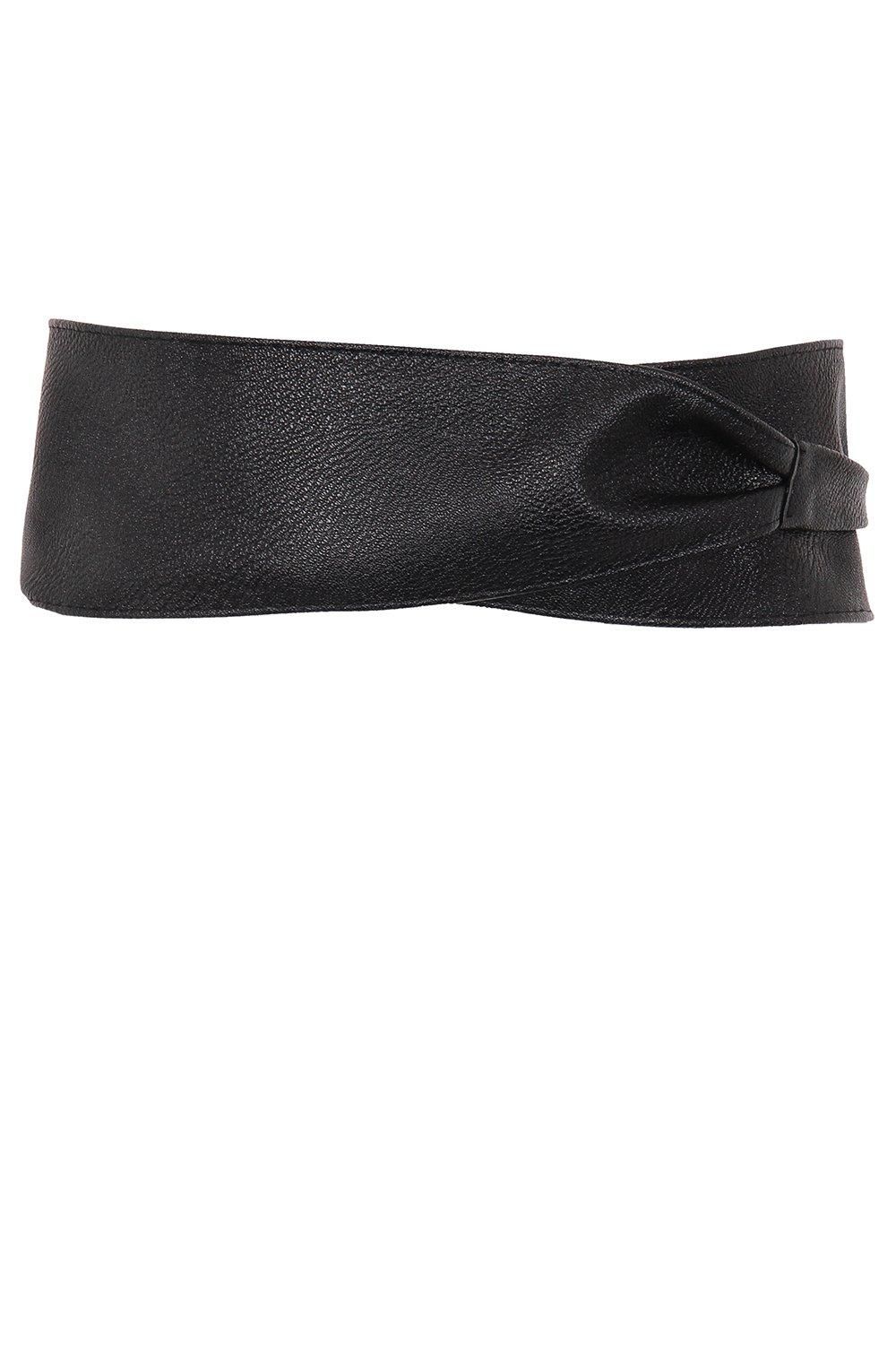KRISP Tie Round Faux Leather Waist Cinch Belt