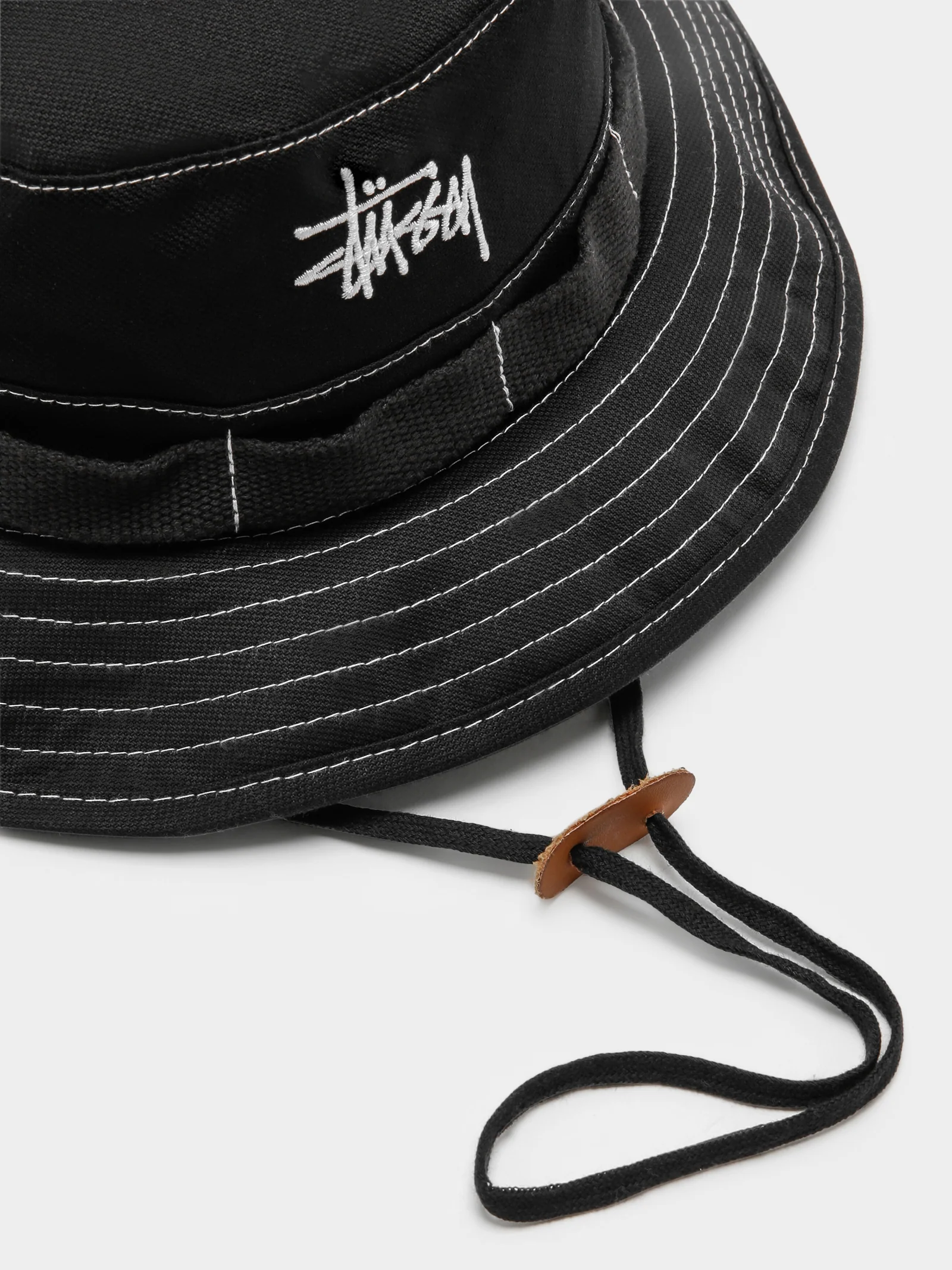 Contrast Topstitch Boonie Hat