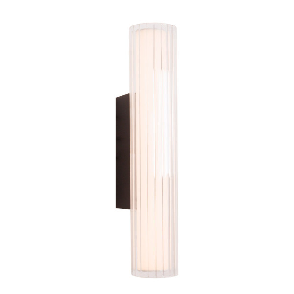 Kinkiet FAYETTEczarny LED 1x6W 390lm wym:31x6x12cm IP44 Maxlight