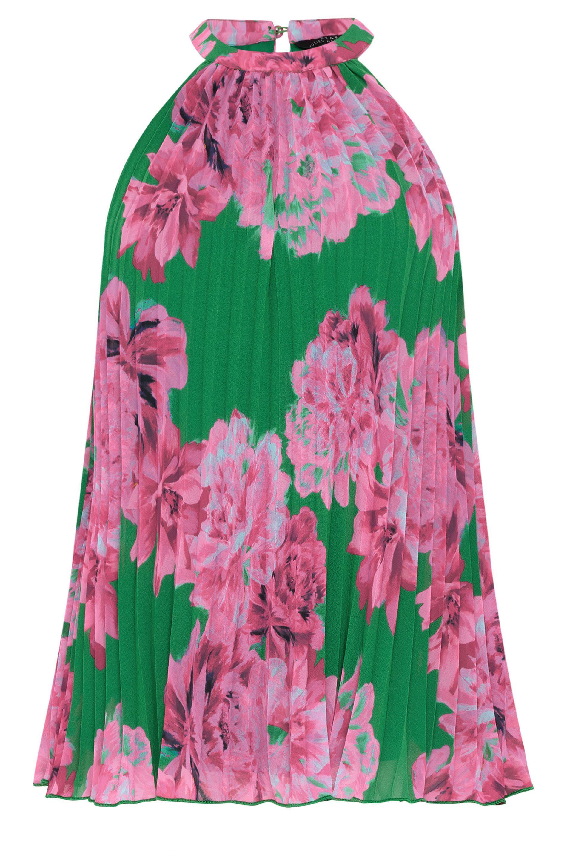 Star by Julien Macdonald Floral Pleated Halterneck Top