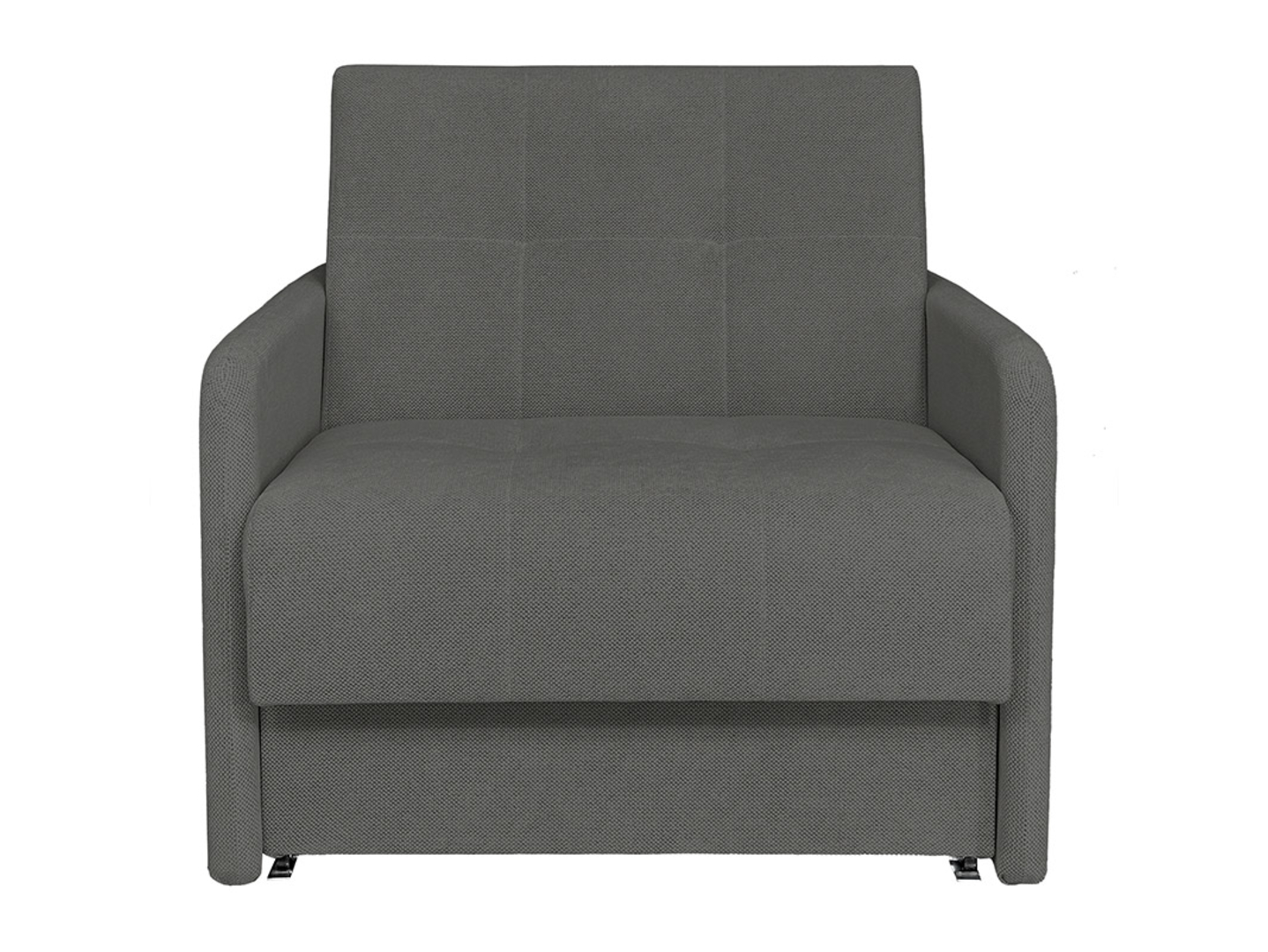 Sofa jednoosobowa Como rozkładana z pojemnikiem szara
