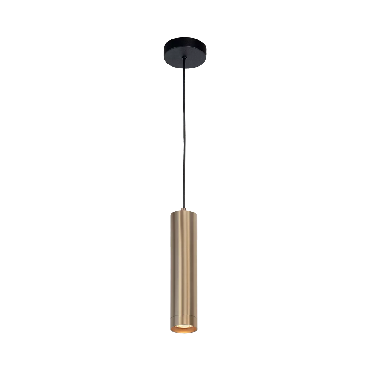 Highlight hanglamp Perugia - 1 lichts - 12 x 150  cm - zwart mat goud