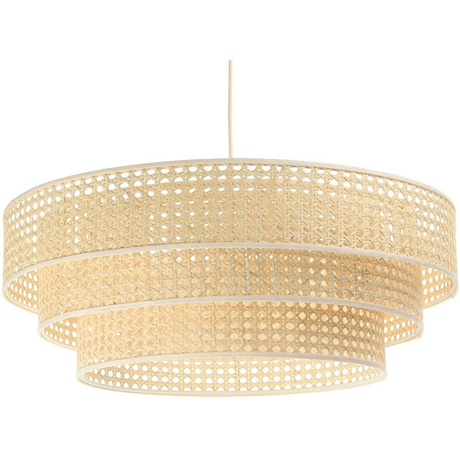 ROTANG - Suspension Rotin Beige 60x60x20 cm