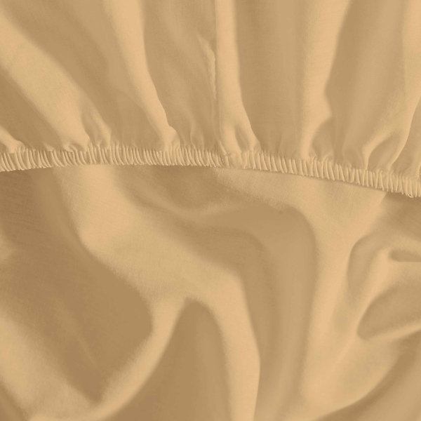 Drap housse en coton bonnet 30 cm Moka 80x200 cm STUDIO