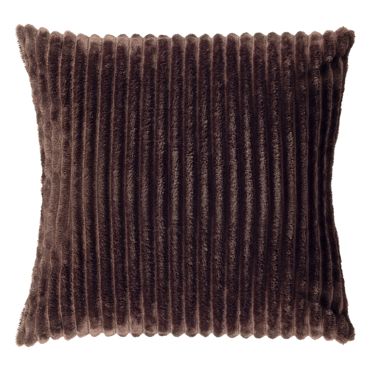 MART - sierkussen 45x45 cm - zacht ribfluweel - gerecycled - Chocolate Martini - bruin