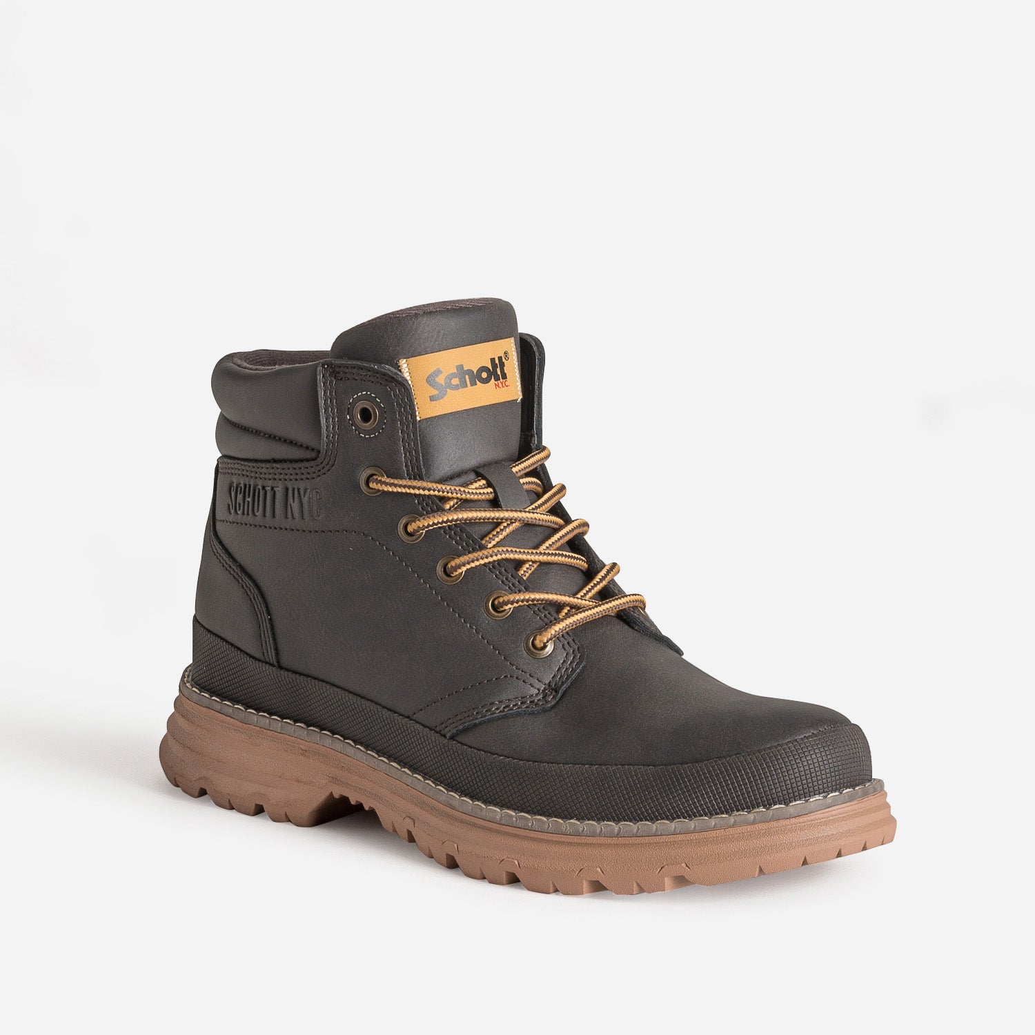 Boots à lacet SCHOTT marron