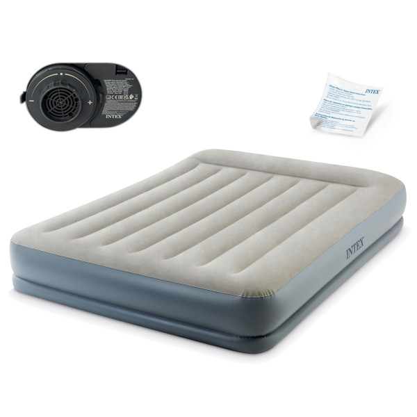 Materac dmuchany welur pompka 191x137 Intex 64148ND
