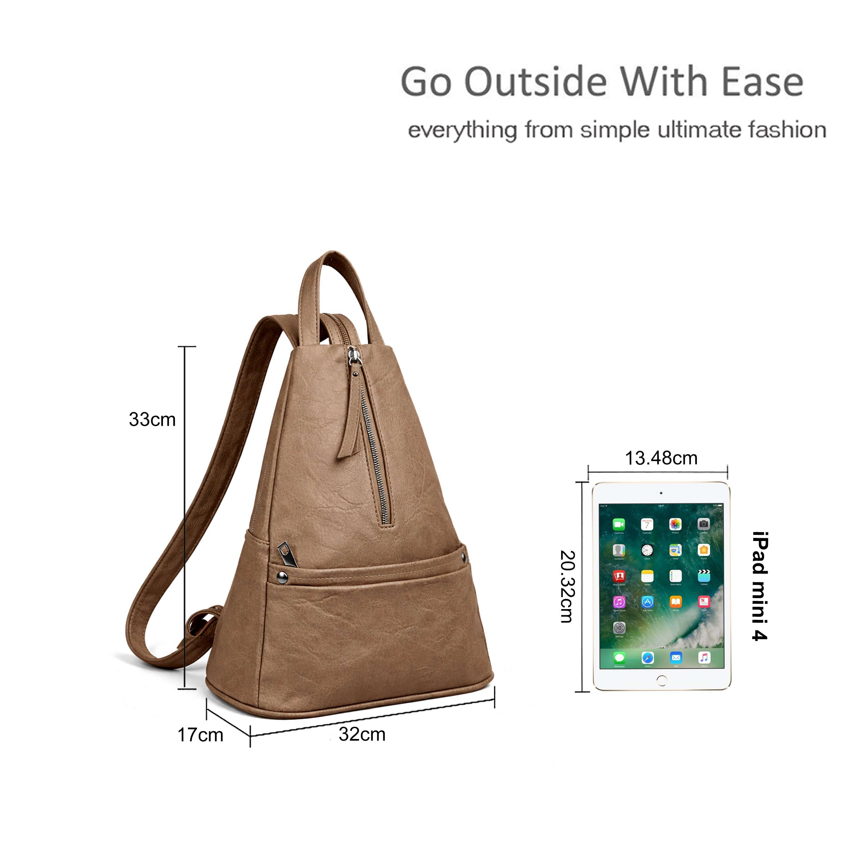 Kitise Convertible Multi Pockets Backpack Crossbody Sling Bag