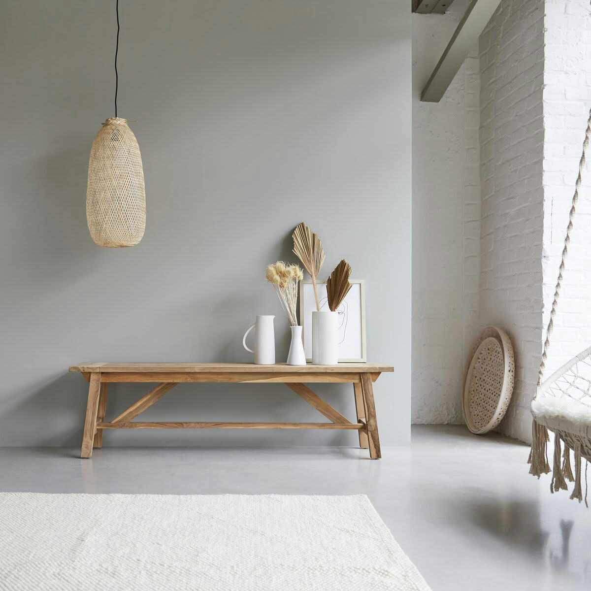 FILIPE - Banc en teck massif recyclé