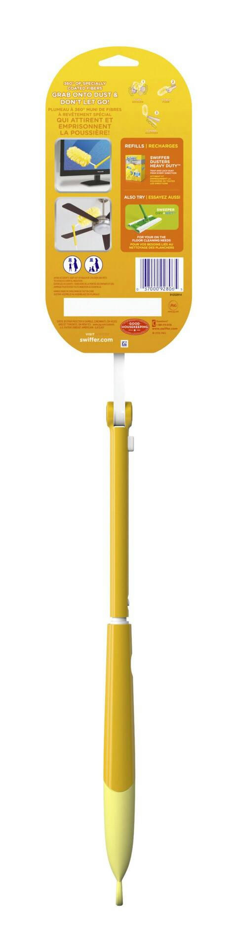 Swiffer Duster Heavy Duty 3 ft Extendable Handle Starter Kit with 4 Refills