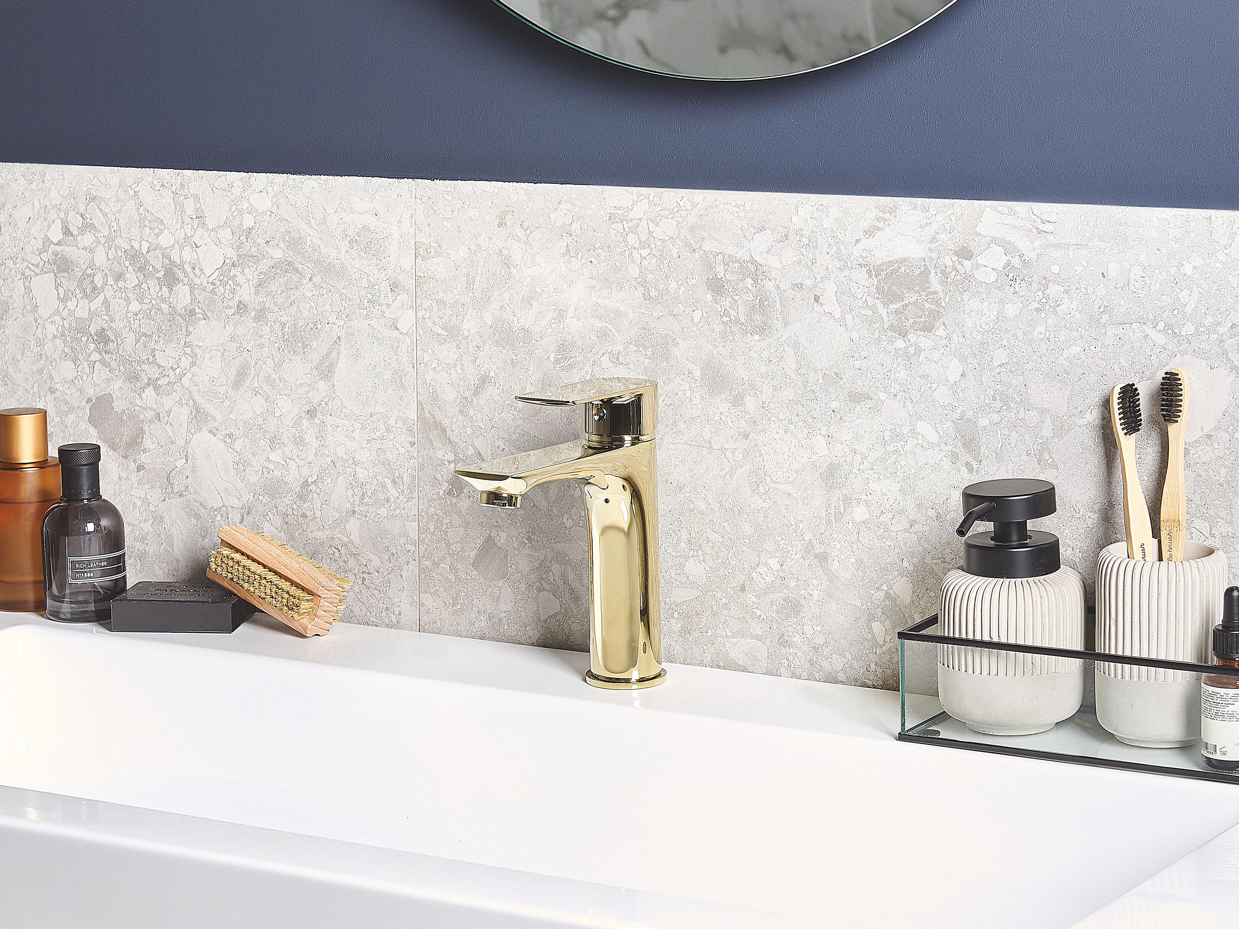 Basin Mixer Tap BERLOI Brass Gold