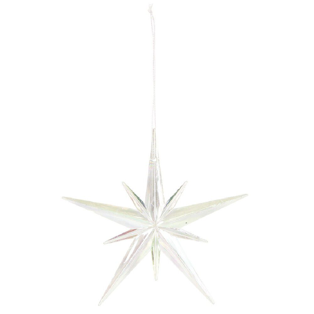 Suspension étoile de No&euml;l en acrylique iridescent