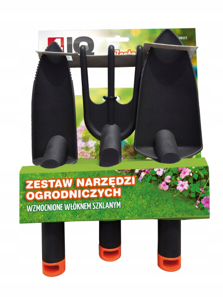 Zestaw narzędzi ogrodniczych rękawice, sekator, łopatki