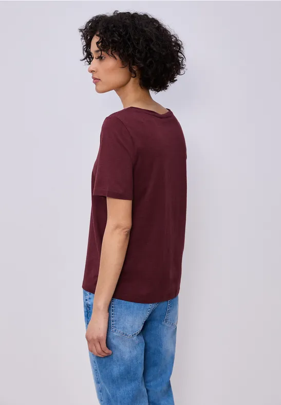 Basic T-Shirt mit V-Neck