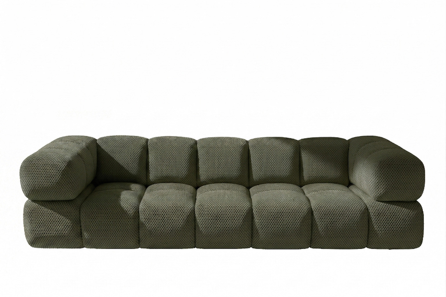 Sofa czteroosobowa, strukturalna tkaninaSonic, Zielony, Averro