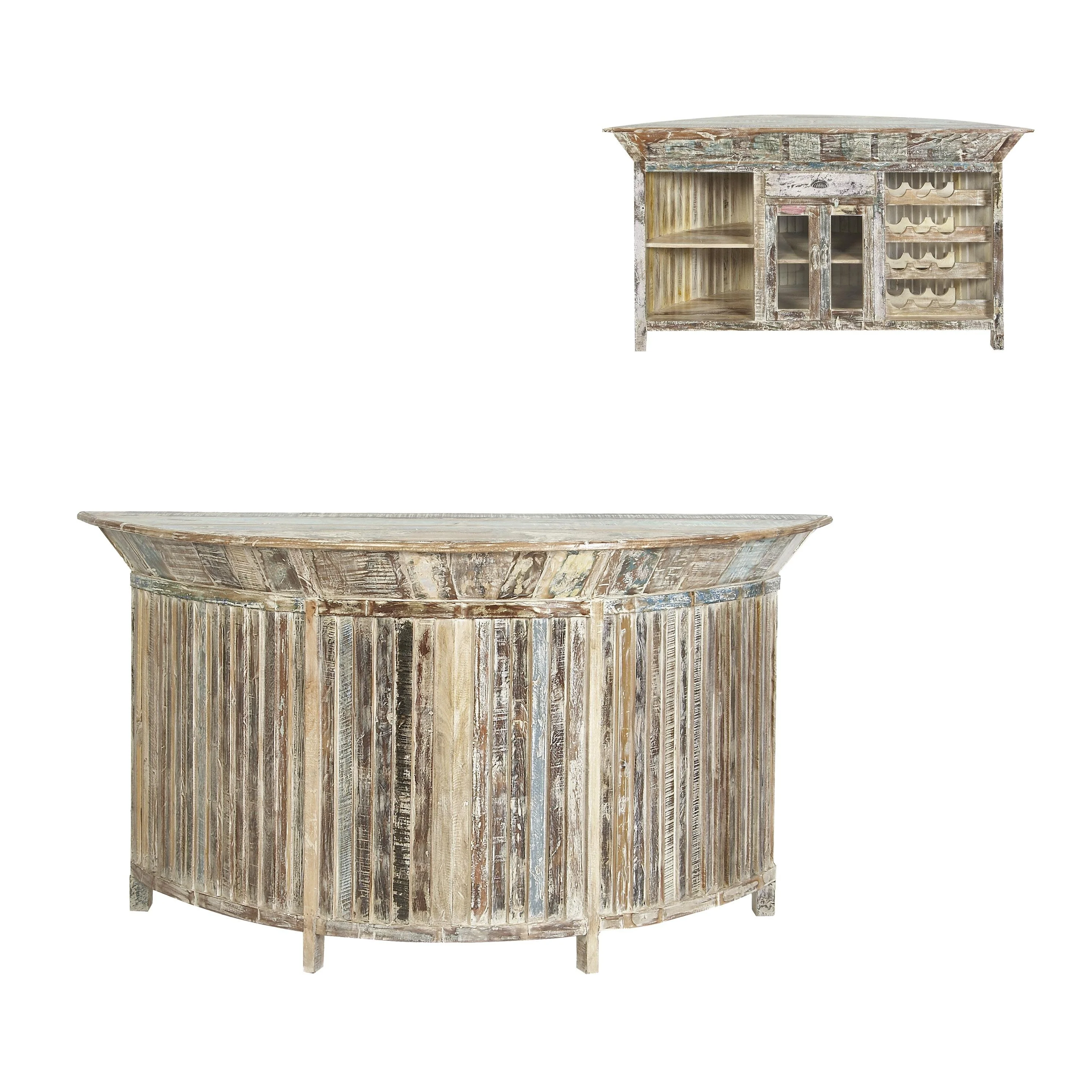 Magnesium Oxide Outdoor Accent Table - Brown - Roche River Decor