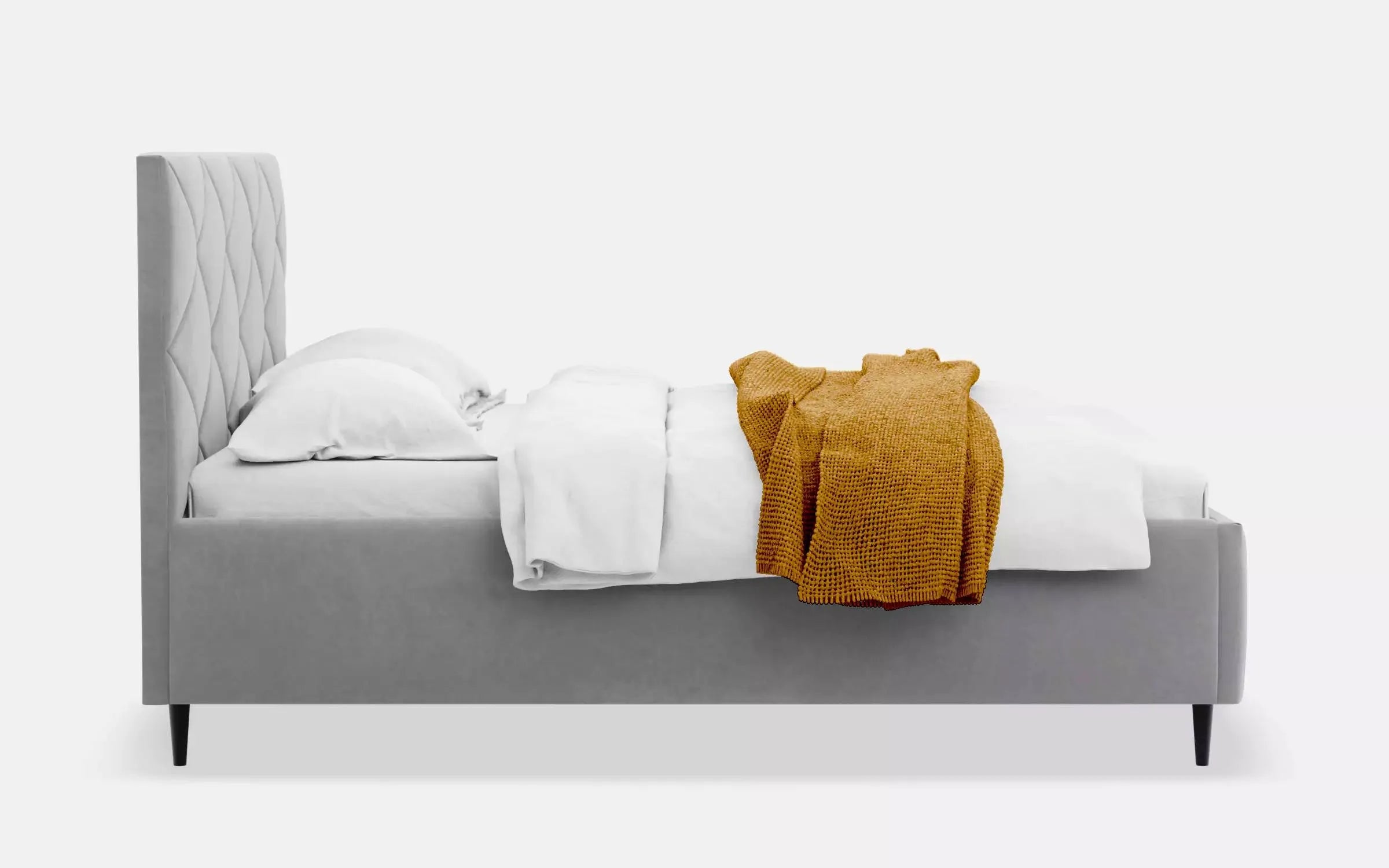 by fonQ Beau Tweepersoonsbed 160 x 200 cm - Lichtgrijs