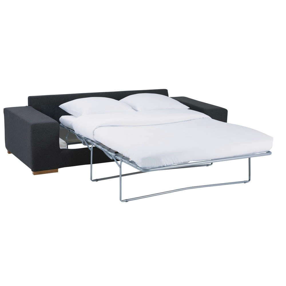 Daytona - Canapé-lit avec têtières 3 places taupe