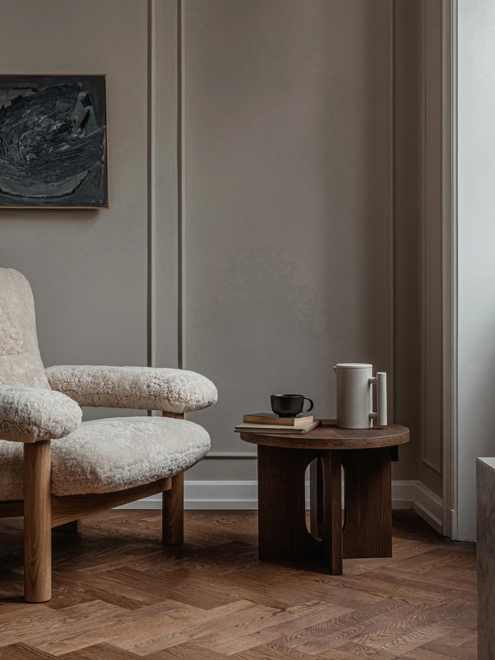 Runder Holz-Beistelltisch Androgyne