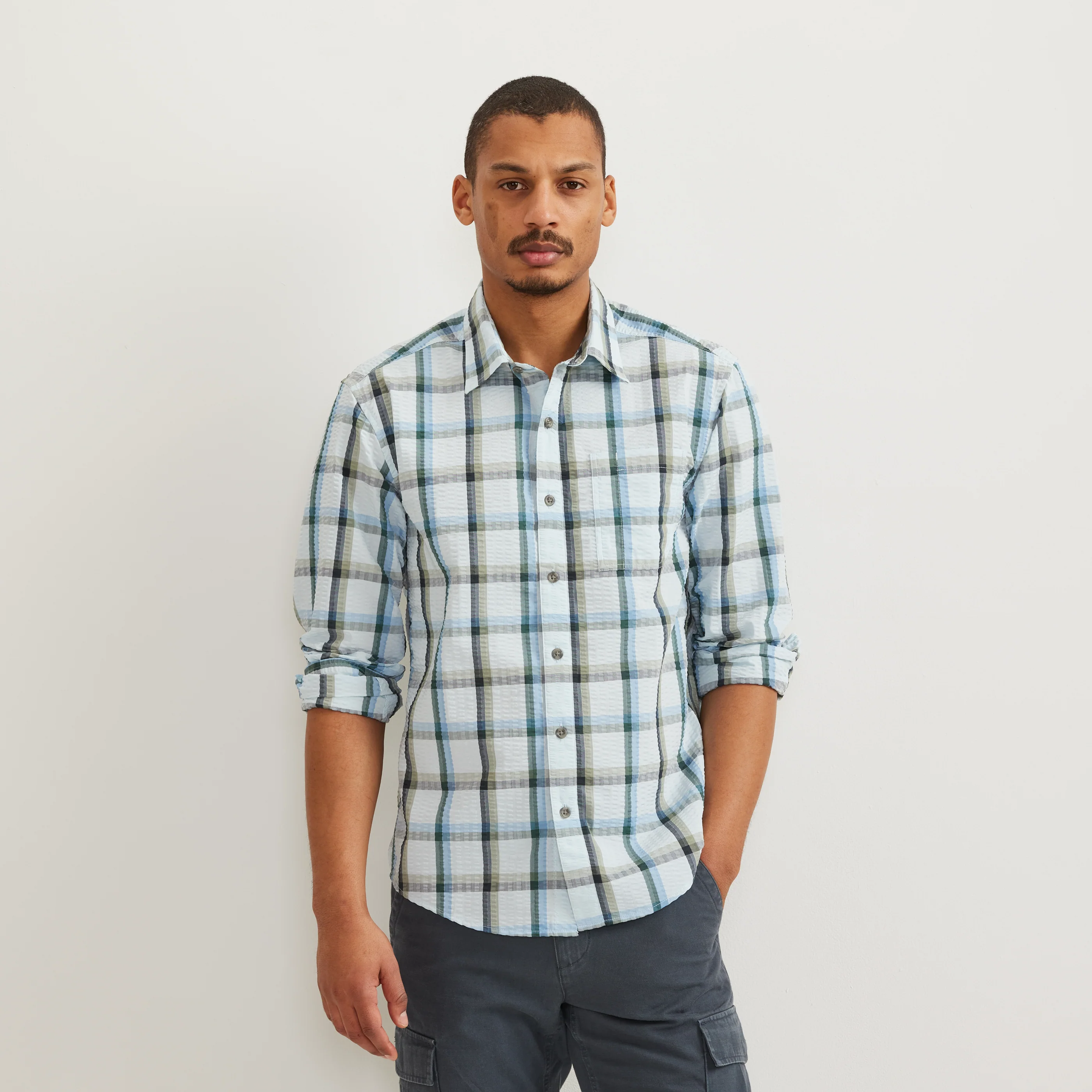 Men's Long-Sleeve Pack It 3.0 Seersucker Shirt