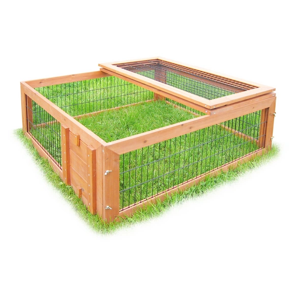 Freilaufgehege »Groß«, braun, Tannenholz, BxHxT: 98 x 40 x 98 cm