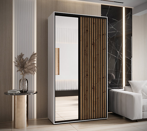 Armoire Sapporo 2 a portes coulissantes H. 205,2 x L. 140 x P. 45 2 portes