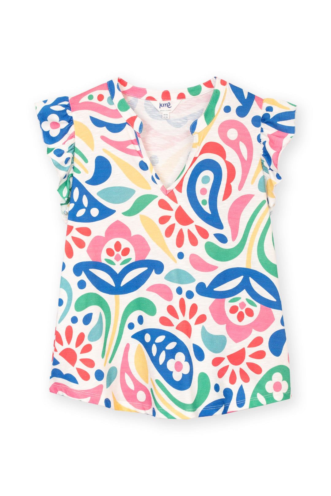 Kite Bramblecombe Slub Jersey Top Paisley Power