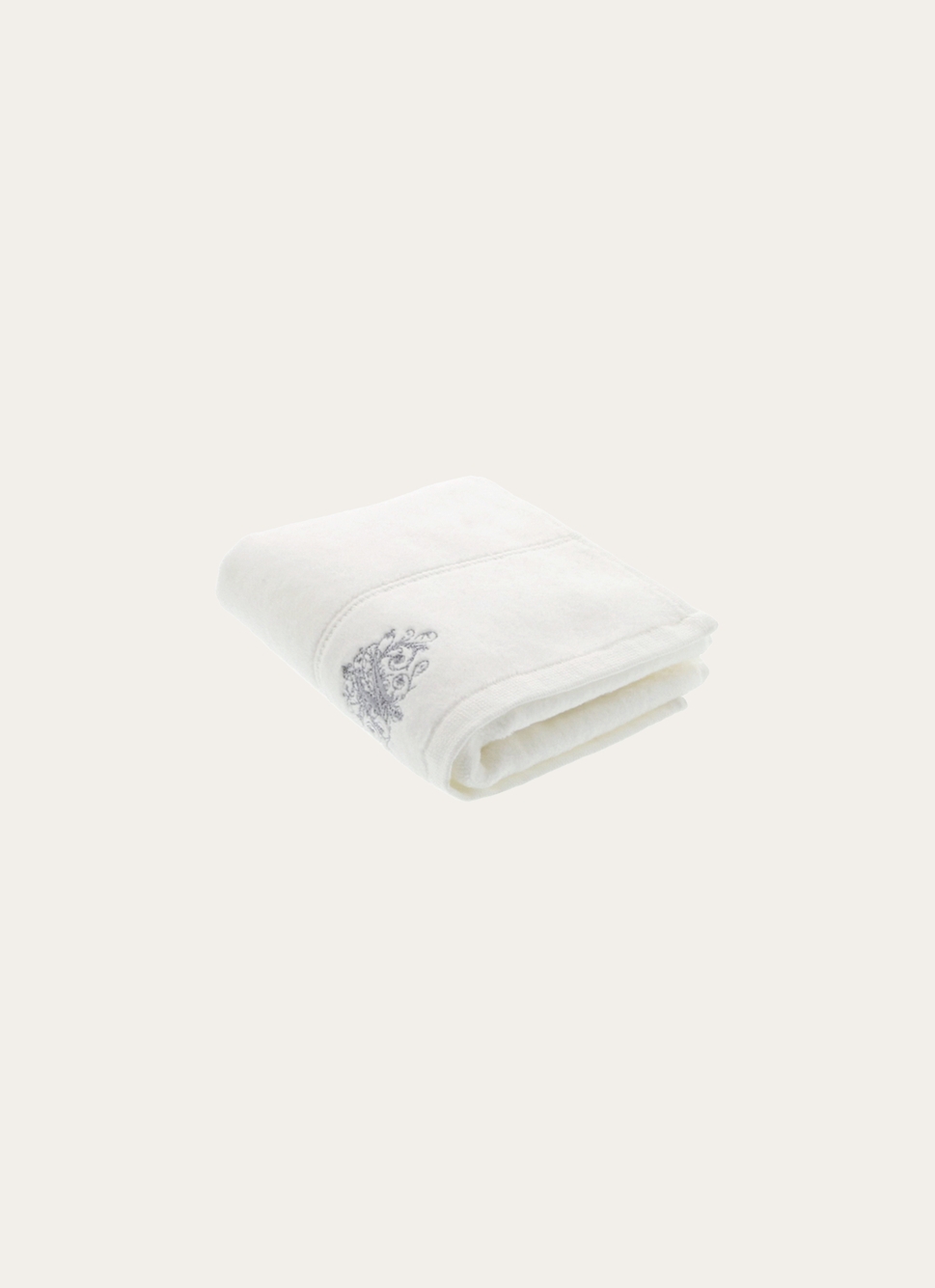 SERVIETTE INVITÉ EN VELOURS BRODÉE 500GR BLANC